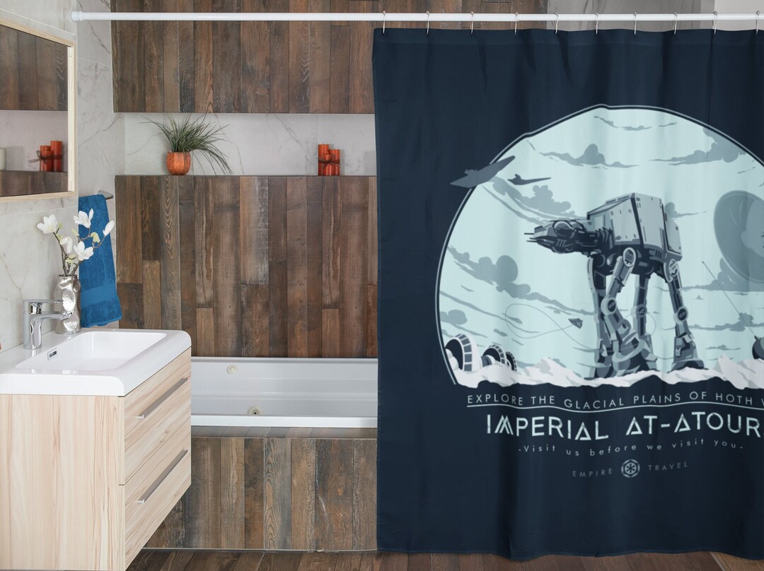 Star Wars Shower Curtain Empire Strikes Back Star Wars Gift Retro