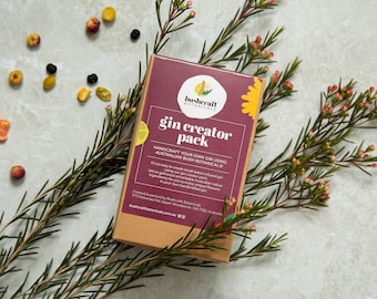 Gin Creator Pack - a mini gin making kit featuring Australian native gin botanicals | Cocktail infusion | Gin gift