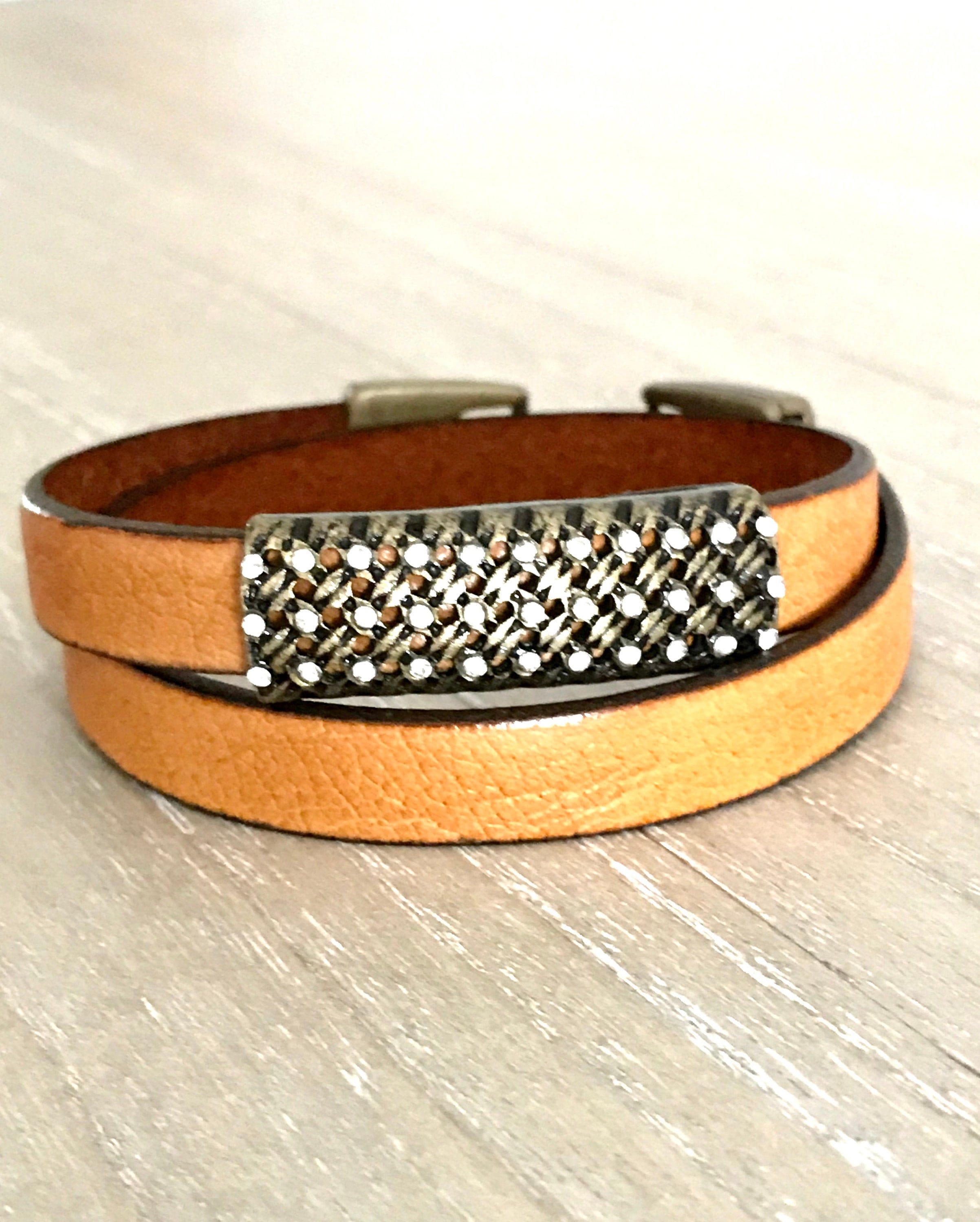 Men's Single Braid Italian Leather Bracelet