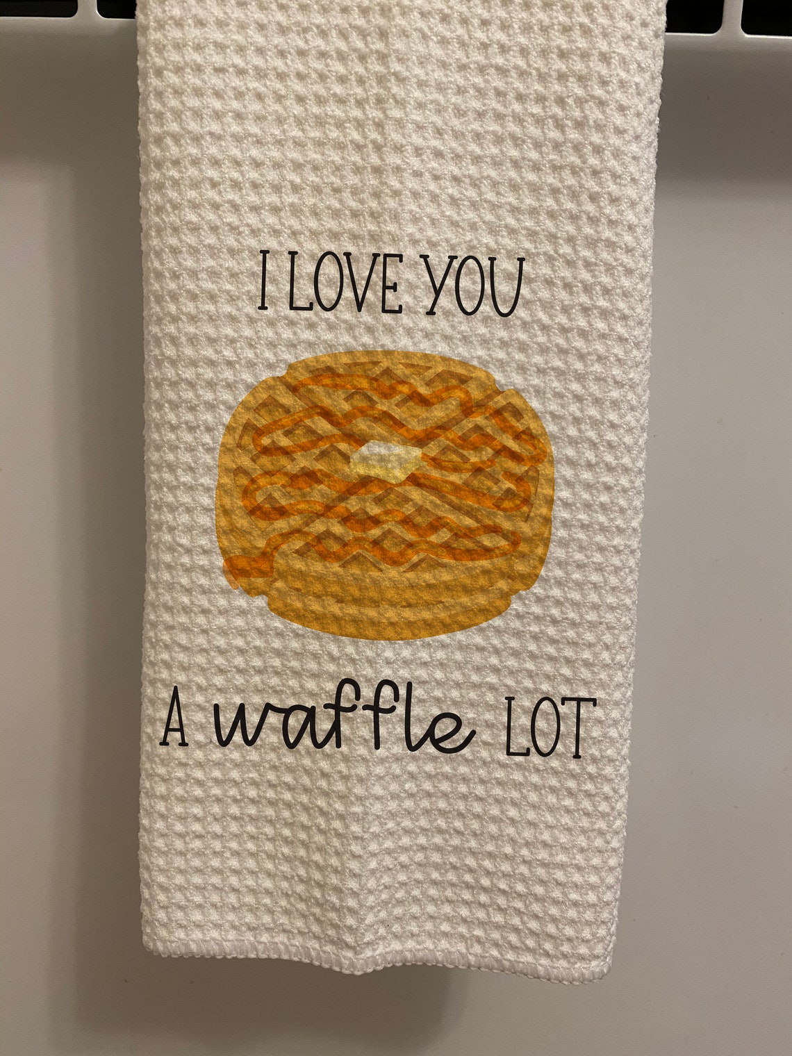 Funny Kitchen Towels Puns Waffles Housewarming Etsy