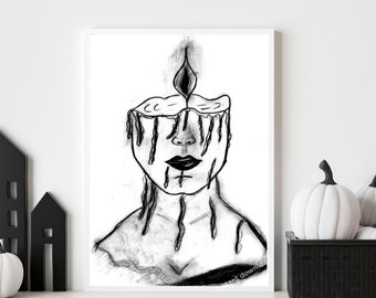 Gothic art print printable wall art Downloadable art Witchy Home Decor home decor and gifts