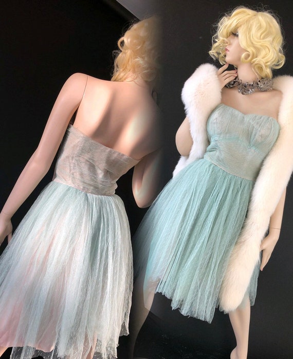 50’s Prom Dress / Baby Blue Ball Gown
