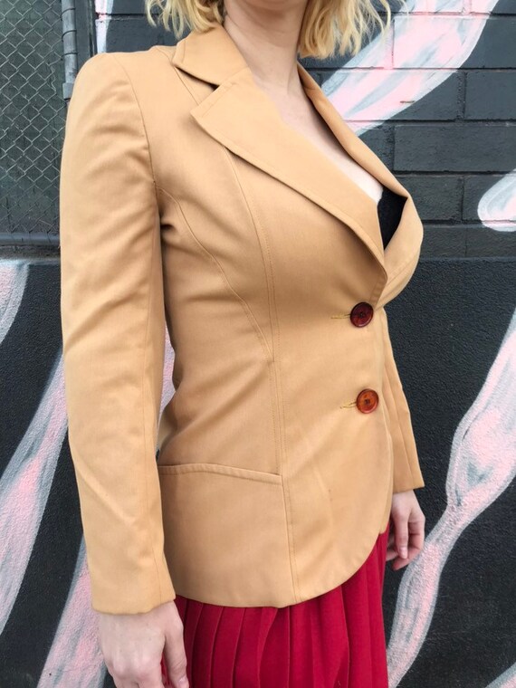 Vintage Merivale Caramel Blazer / 1970s Tailored J