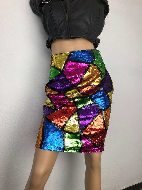 1980s SEQUIN WIGGLE SKIRT