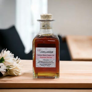 Haitian Black Castor Oil 150ml (5oz) -Rosemary Tea Tree- 100% Organic