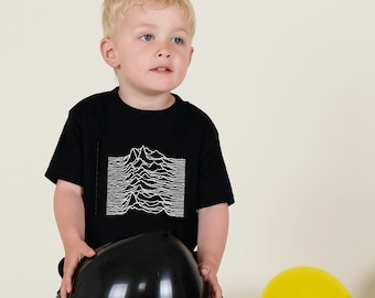 Joy Division Unknown Pleasures Album Inspired Fan Art Unisex Baby/Toddler Boy/Girl Short Sleeve Cotton T-shirt