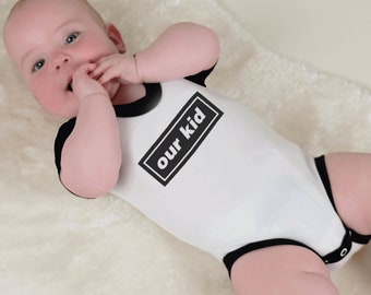 Oasis Inspired Our Kid Manchester Slang Fan Art Gender Neutral Baby Boy/Baby Girl Cotton Short Sleeve Bodysuit