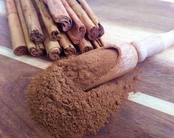 Ceylon CINNAMON * Powder * Sticks * 100% Ecological, Organic, Vegan * Lose Belly Fat Faster *