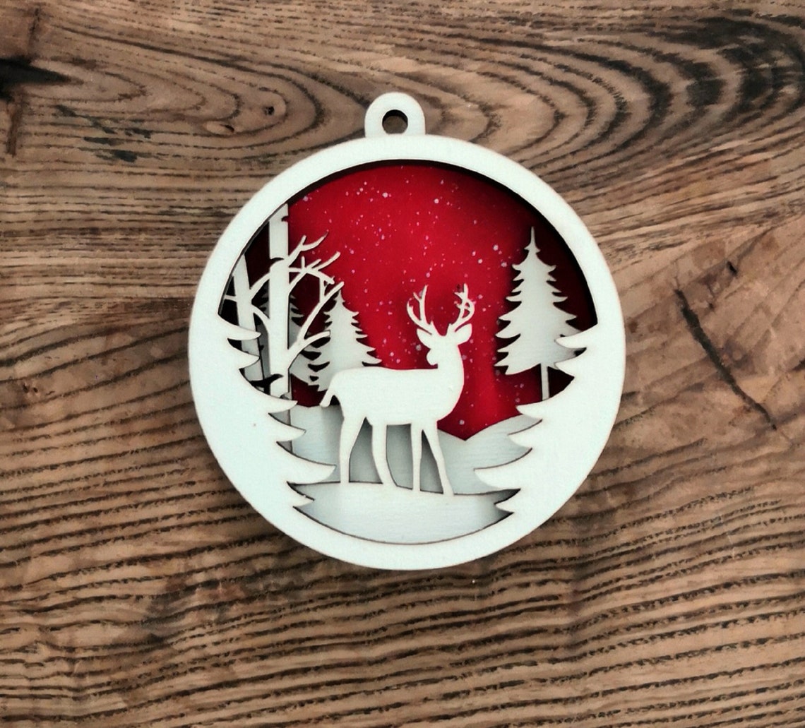 Christmas ornament SVG. Multi layer SVG. Christmas laser cut | Etsy