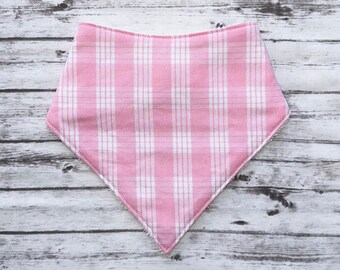 Pink Palaka Bandana Bib | Baby Bib | Made in Hawaii | Baby Shower Gift | Infant Accessories | Handmade | Made in the USA | Hawaiʻi Fabric