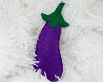 Eggplant cat toy