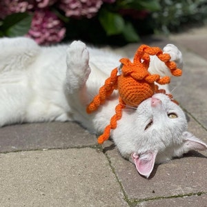 Octopus Cat Toy Handmade with Valerian, Durable and Vegan afbeelding 4