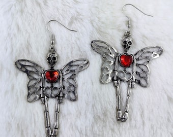 Skeleton Fairy Dangle Drop Hook Ear Wire Earrings
