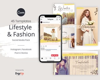 Lifestyle Social Media Templates | Instagram Post Template | Facebook Post Template | Social Media Template | Canva Template | Canva 2024