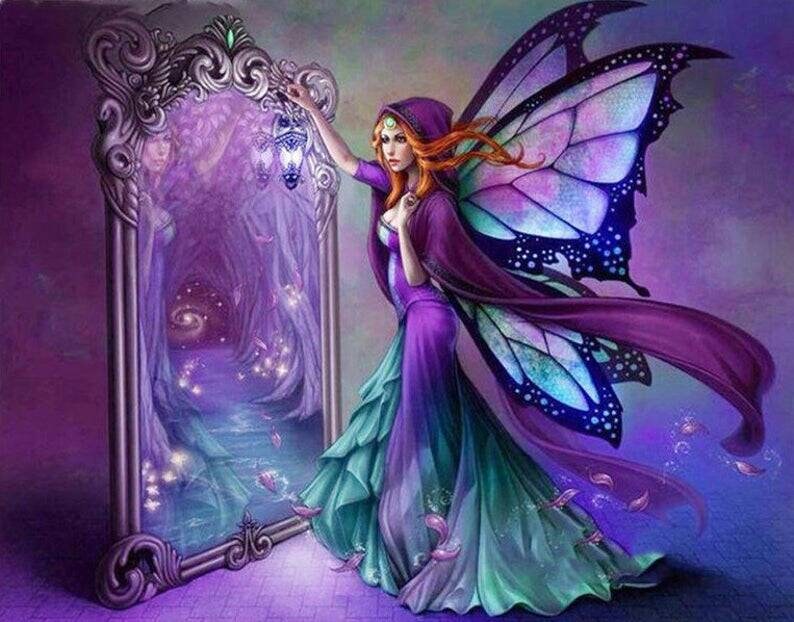 5D DIY Full Drill Diamond Painting Butterfly Fairy Cross Stitch Embroidery 5D DIY Full Drill Diamond Painting Butterfly Fairy Cross Stitch Embroidery
