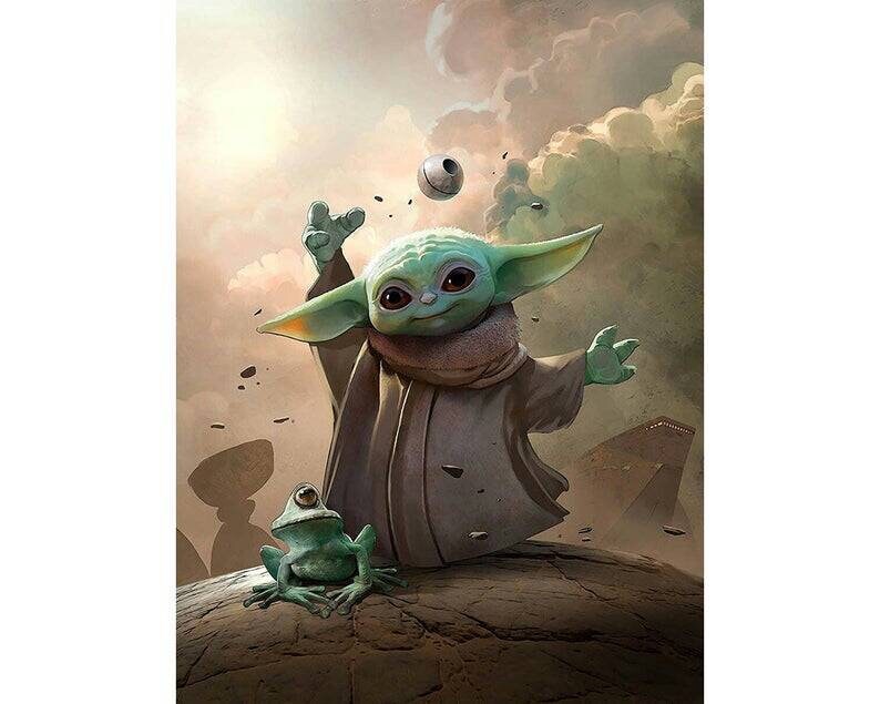 Cartoon Diy Diamond Painting The Mandalorian Baby Yoda Diamond Etsy Cartoon Diy Diamond Painting The Mandalorian Baby Yoda Diamond Etsy
