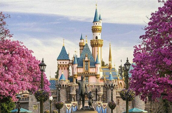 Diy Disney Castle Diamond Painting Landscape Diamond Mosaic Etsy etsy