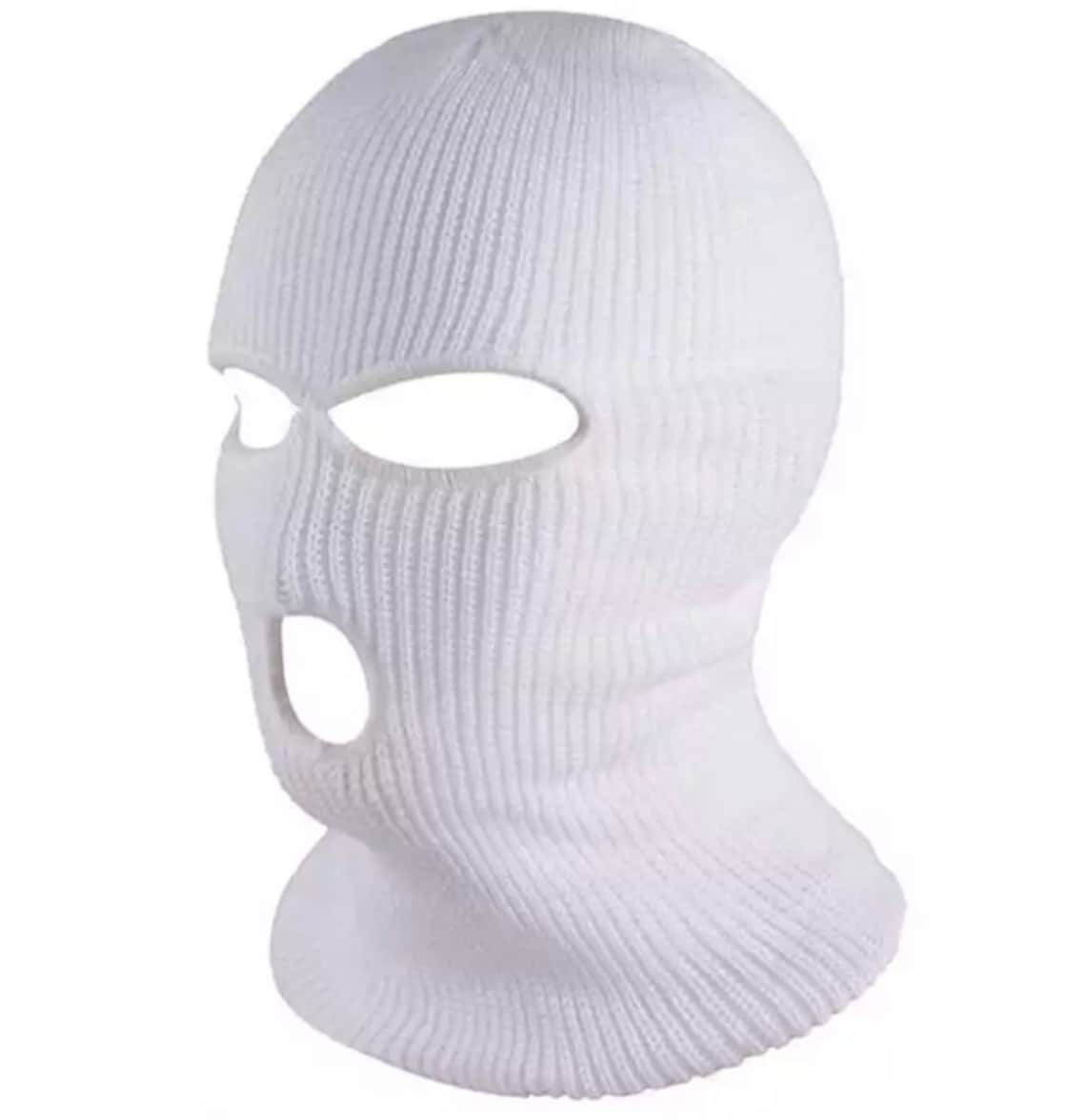 White Ski Mask Etsy