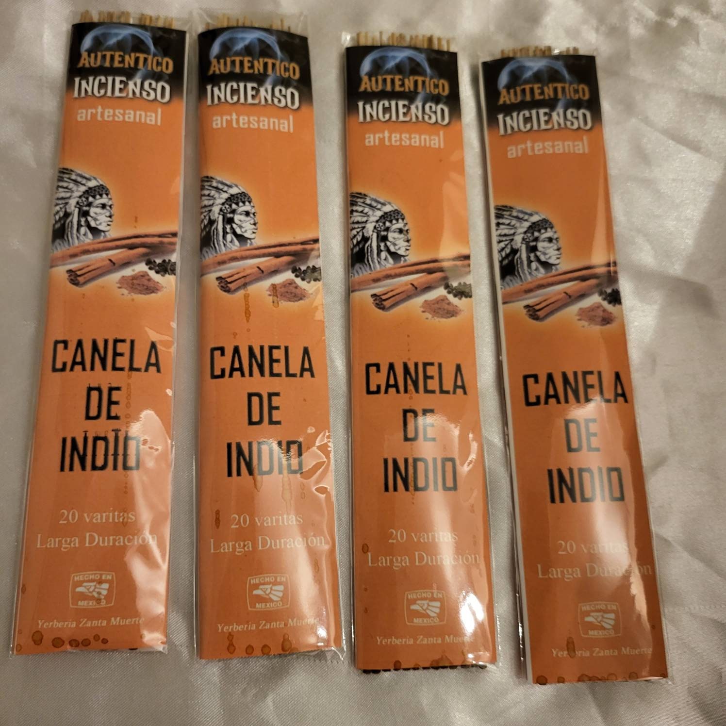 Incienso Artesanal Canela De Indio 4 Packs 