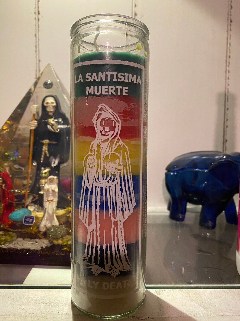 Veladora Santa Muerte 7 Colores Preparada Y Lista - Etsy