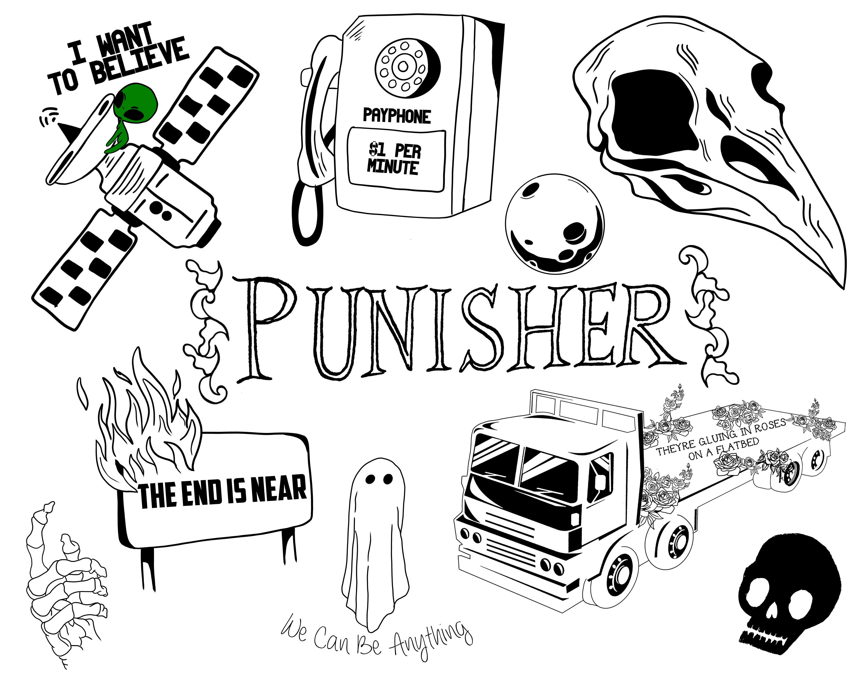 Phoebe Bridgers Punisher Flash Sheet Art Print Etsy