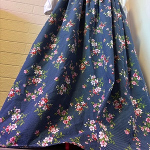 Renaissance Festival Long Skirt in FLORAL NAVY