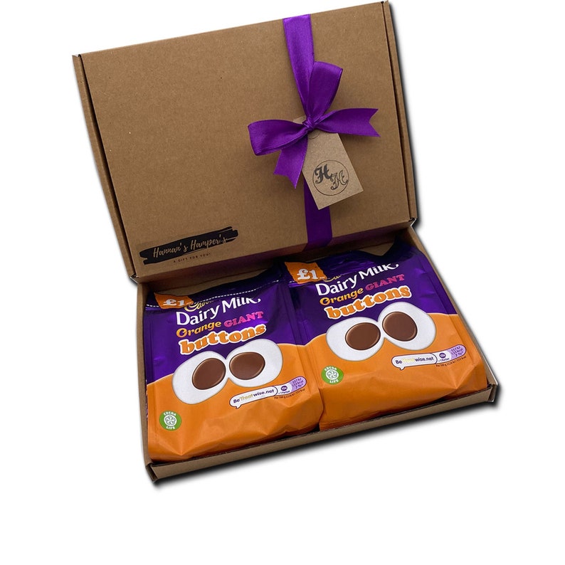 Cadburys Orange Dairy Milk Buttons Gift Box Hamper Birthday Etsy