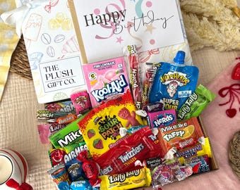 Personalised American Candy Gift Box | 50 Piece Sweet Hamper | Birthday, Thank You, Congratulations Gift
