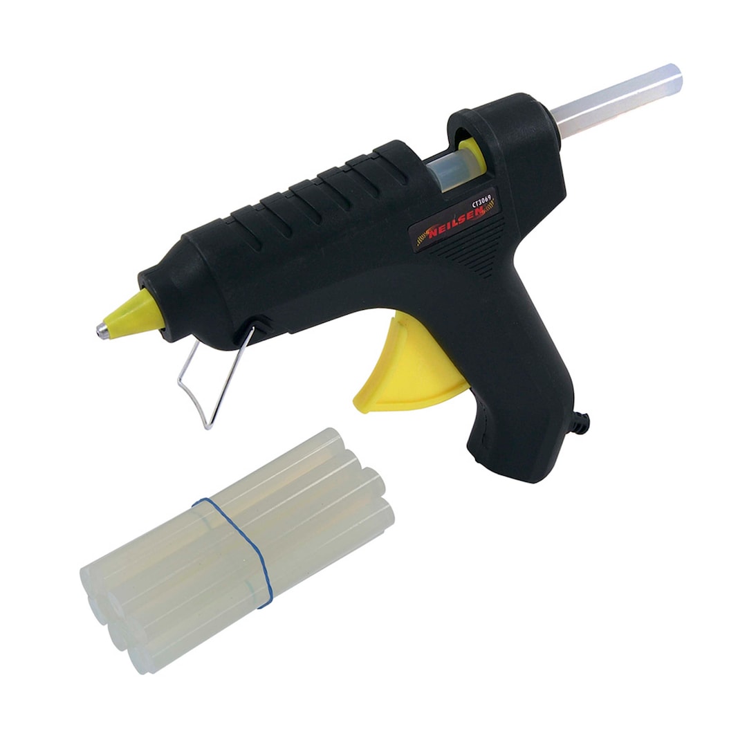 40W Hot Melt Glue Gun TWELVE 11x100mm Glue Sticks Ceramics Fabrics