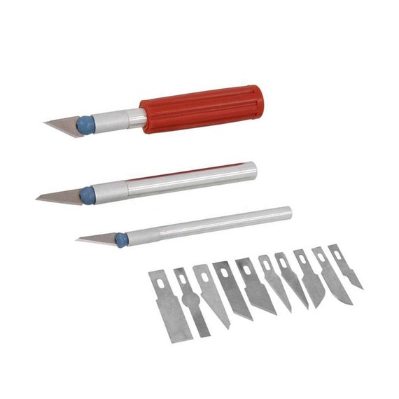 14 Piece Hobby Craft Knife Set for Cutting Wood Cardboard Paper