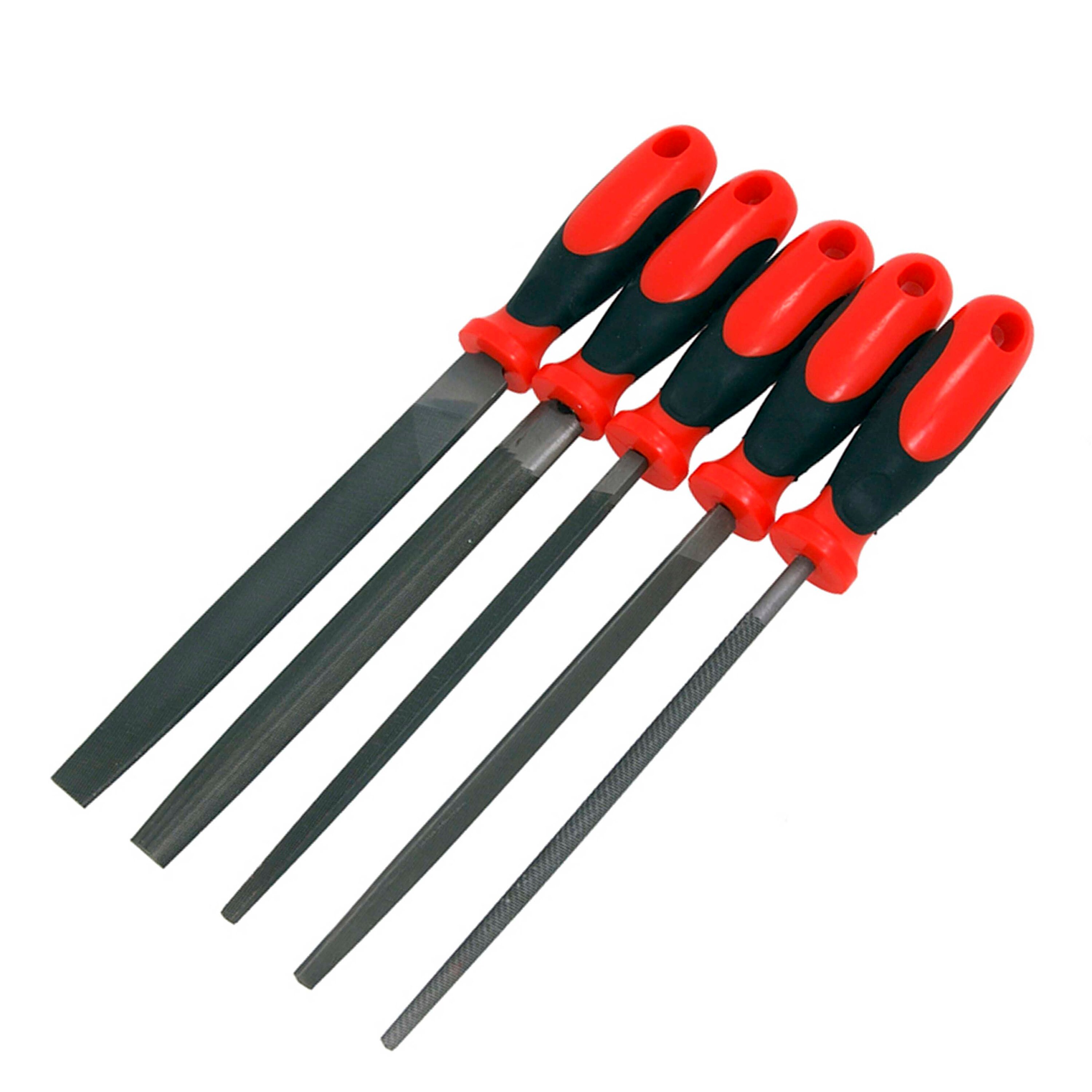 5 Piece 8 Inch 200mm Steel File and Wood Rasps Square Half