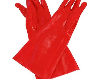 1 Pair Of 18 Inch Flexible PVC Gauntlet Safety Gloves PVC Formulation Resistant to most chemicals keeping the hands cool and comfortable
