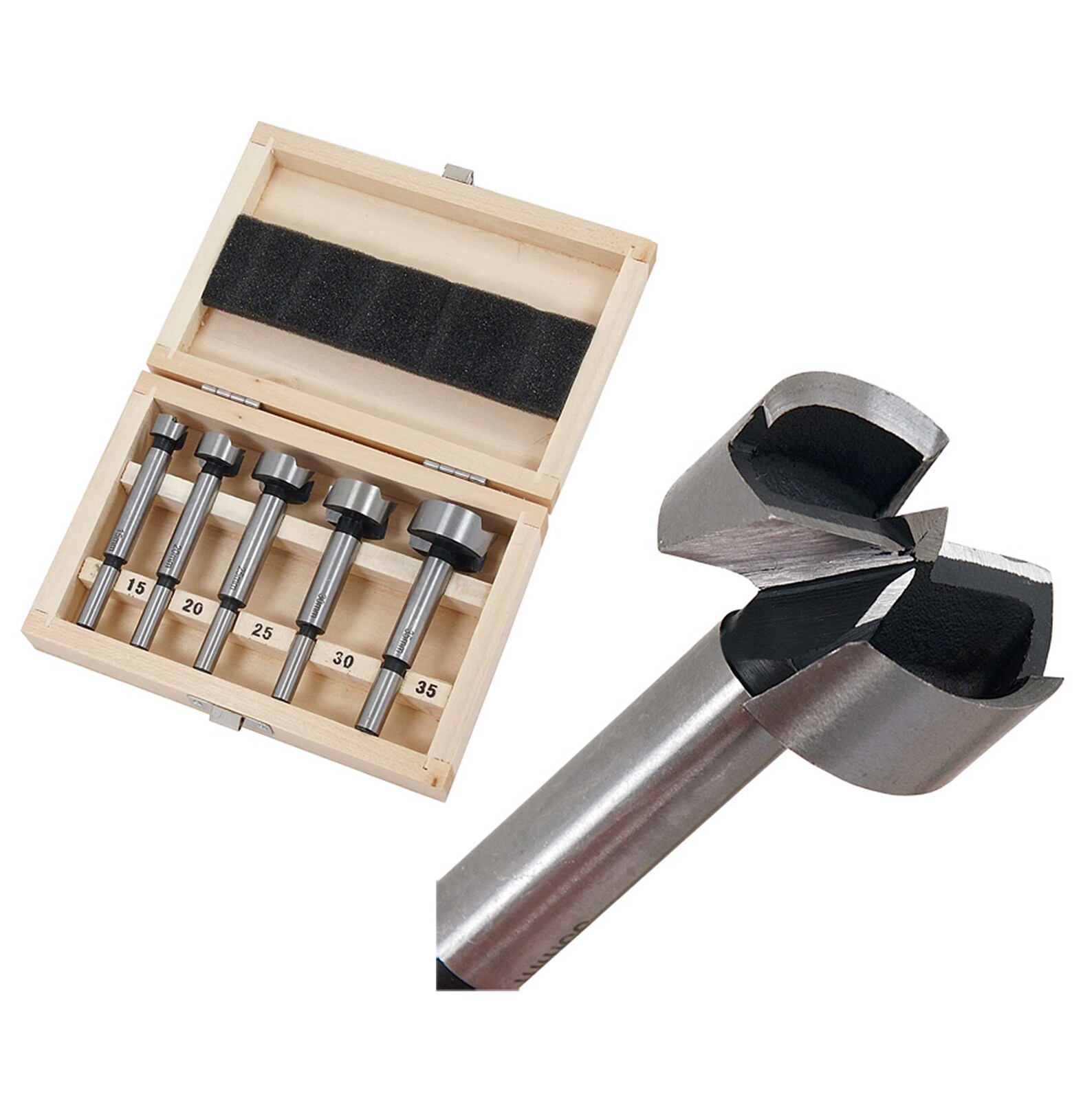 5 Piece Wood Working Forstner Bit Set Carpenter Carpentry Etsy