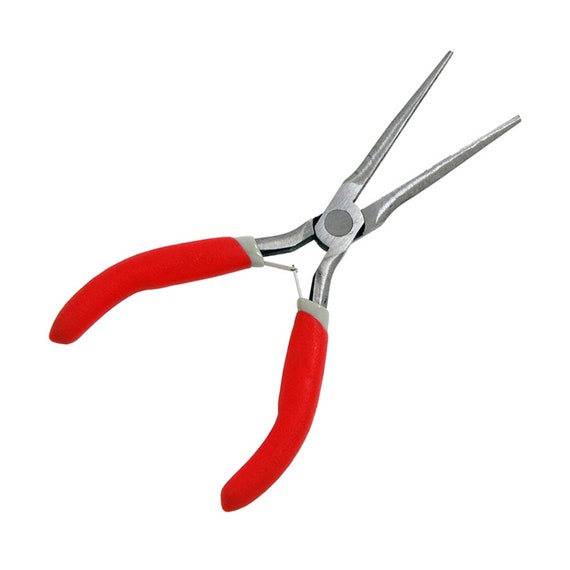 6 Mini Needle Nose Pliers with Comfort Grip Straight+Bent