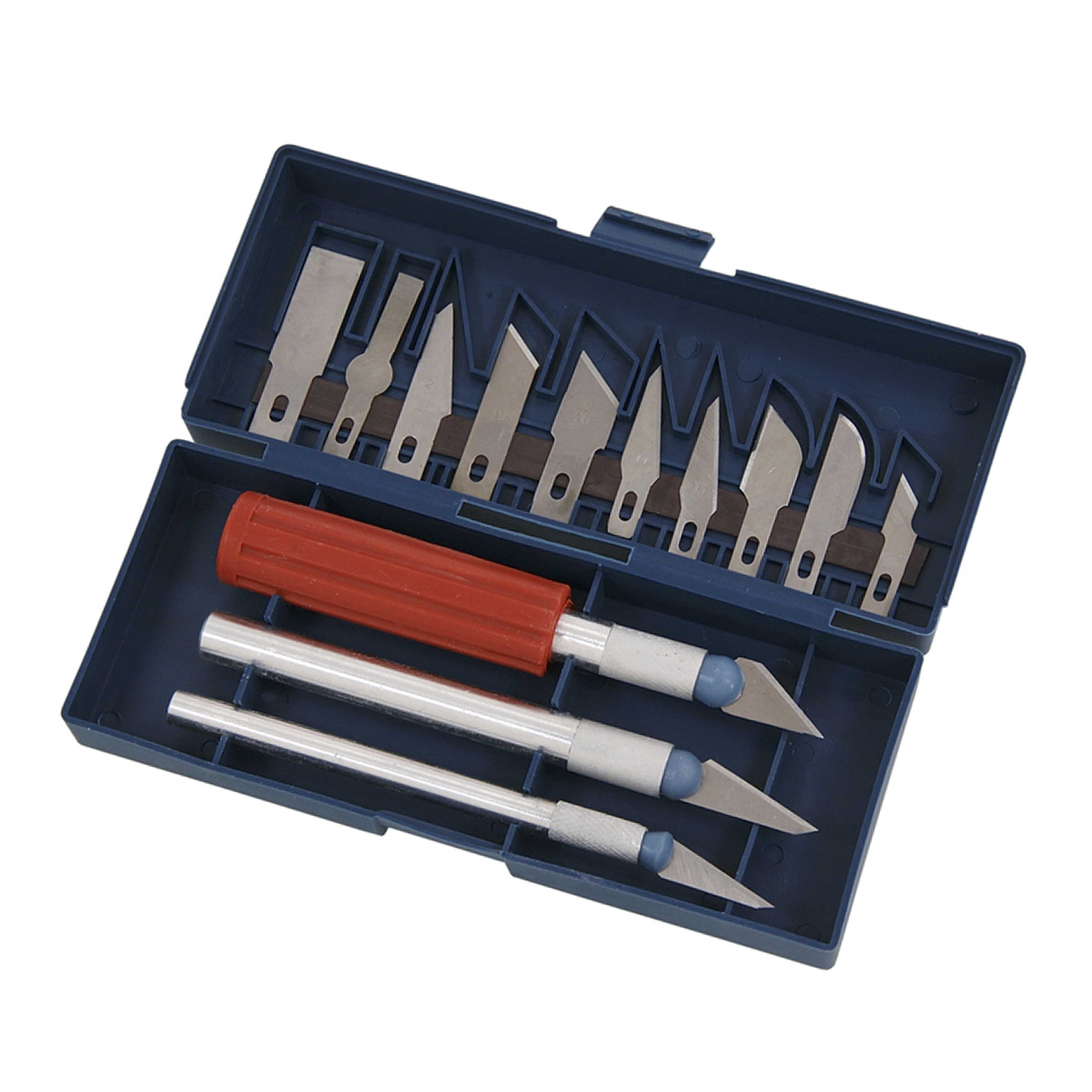 14 Piece Hobby Craft Knife Set For cutting wood cardboard paper plastic  cloth and foam board for hobby craft projects