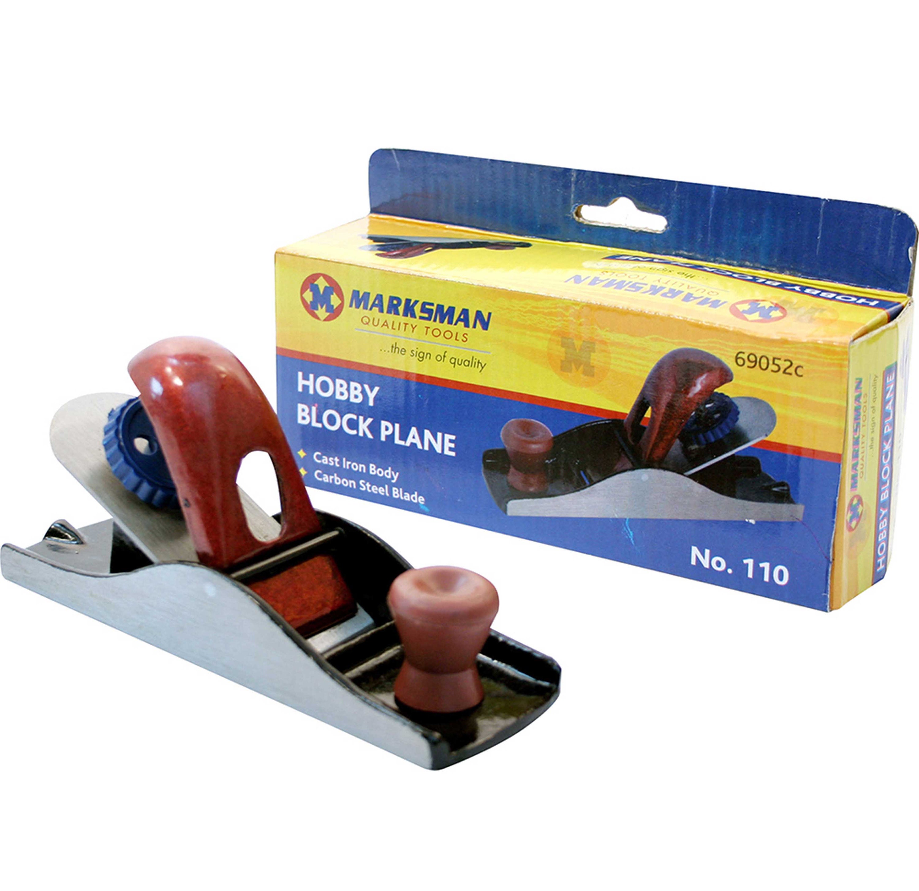 Professional Cast Iron Block Plane - Low Angle Woodworking Tool With Brass Fittings