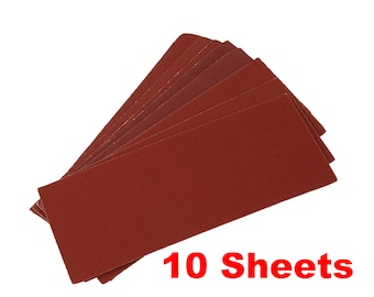 93 x 230mm Sanding Sheets 10 Piece Set 4 pieces 60 grits 3 pieces 80 Grit 3 pieces 120 Grit 1/3 sheet clip sanders woodworking sander sheets