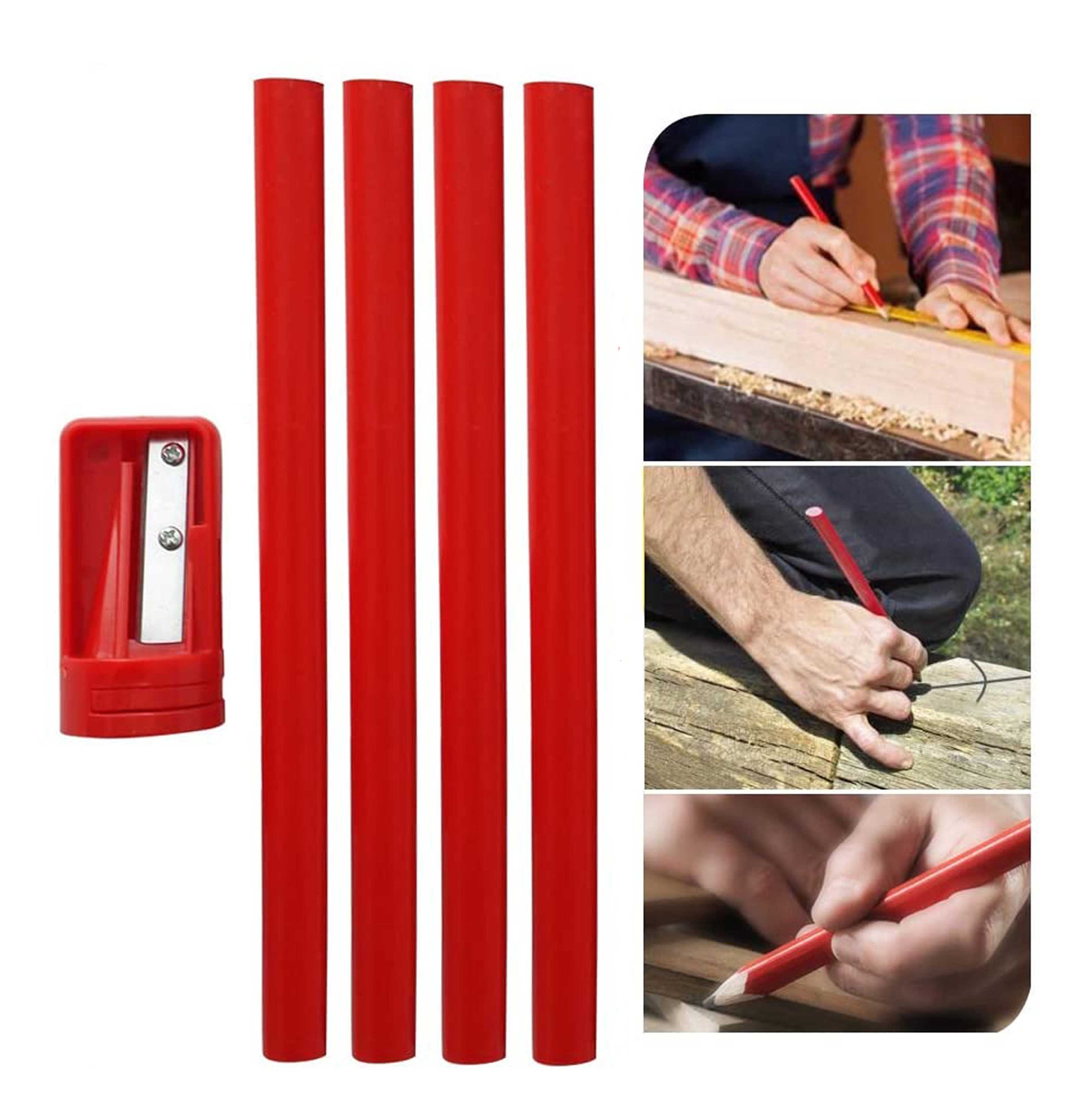 5 Piece Set Carpenters Pencils and Sharpener Pencil & Etsy UK