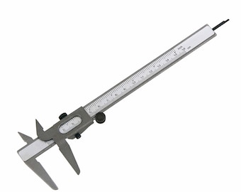 6 Inch 150mm Steel Vernier Caliper Calliper Gauge Metric Imperial Scale 16cm Internal external Depth Measuring range 0-150mm 0 To 6 inch
