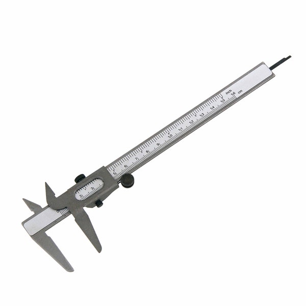 6 Inch 150mm Steel Vernier Caliper Calliper Gauge Metric Imperial Scale 16cm Internal external Depth Measuring range 0-150mm 0 To 6 inch