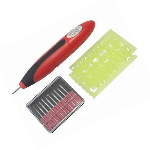Buy 3 V Volt Handheld Cordless Mini Engraver Tool Kit Set Art Craft  Engraving Metal Leather Plastic Wood Stone 10 Burrs With Tips 2 Stencils  Online in India 