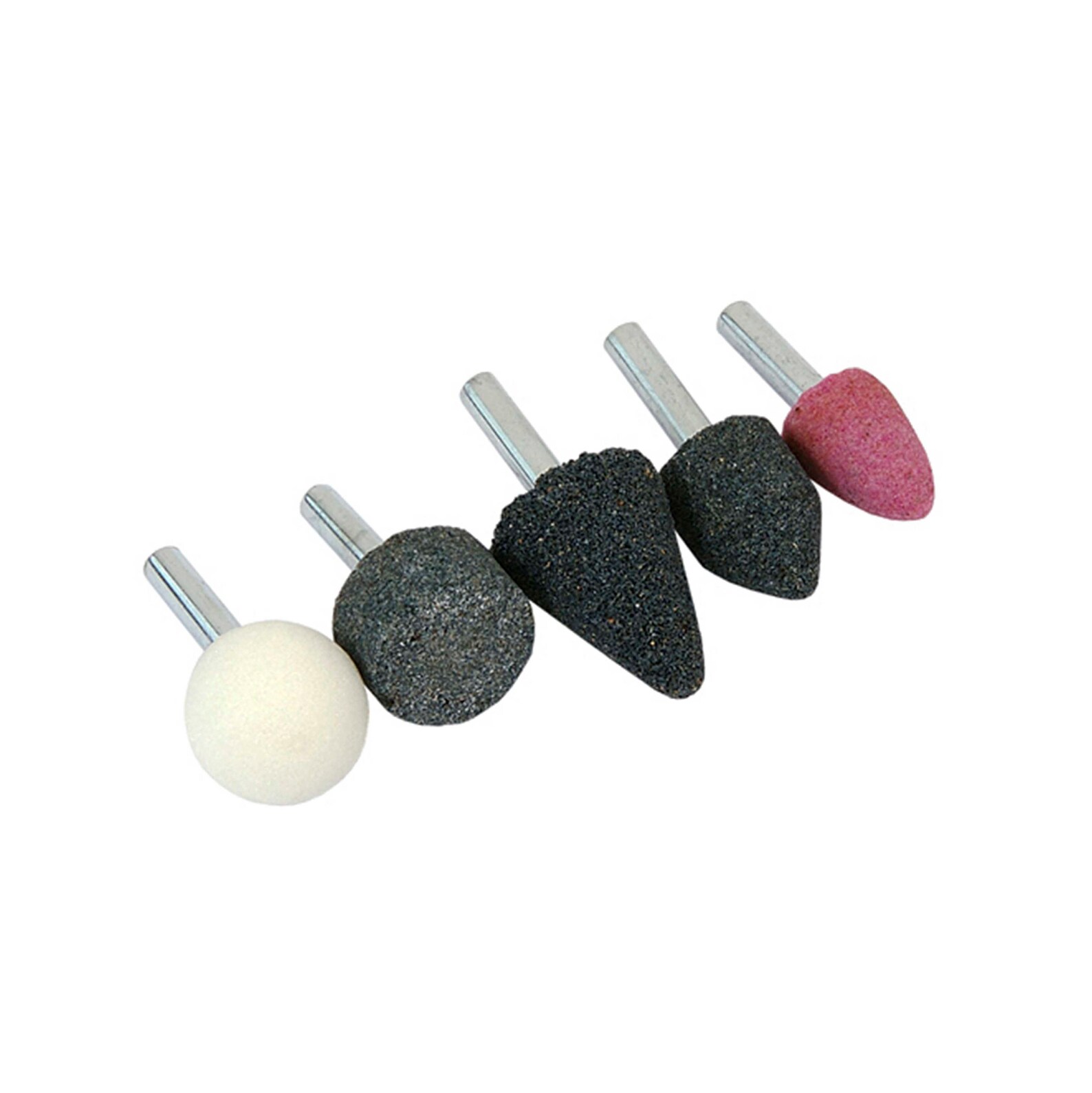 Uxcell 5pcs Mounted Grinding Stone 1/4" Shank 1.5-inch Dia Corundum Grinding Wheel Polishing Head For Rotary Tool