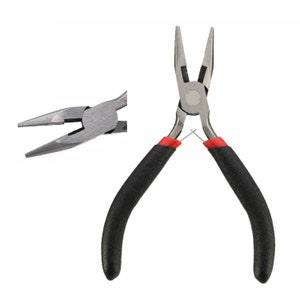 130mm Spring Loaded Anti Slip Grips Mini Bent Curved Nose Pliers Plier  Model Making Precision Jewelry Wire Work Craft Carpentry Pliers Tool 