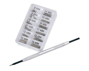 100 pièces de remplacement Montre Bracelet Spring Bars 8mm à 19mm de large PLUS Montre Spring Bar Pin Removal Tool Watch Bijoux Outil Set BARGAIN PRICE