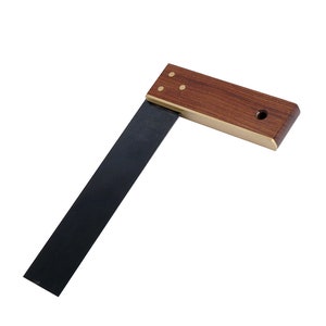 Carpinteros Carpintería Carpinteros Ebanistería Carpintería Ingeniero de Carpintería Ángulo Recto 9 pulgadas Madera dura prueba cuadrado Con cara de cuchilla de acero y tres fijaciones de remache