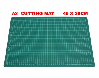 A3 Tapis de coupe 45cm X 30cm 3mm Avec grille imprimée métrique Lignes Pour couper la carte de papier Hobby Craft DIY Guides de marquage d’atelier Tapis de coupe précis