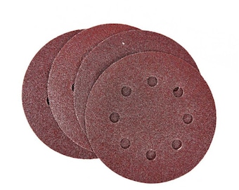 Juego de hojas de lijado circular de 10 piezas p80 Diámetro de grano 115 mm Compatible con lijadoras de detalles Para lijar la mayoría de los tipos de madera y superficies pintadas