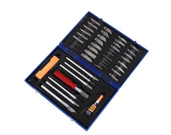 51 Piece Hobby Craft Knife Set Perfect for hobby modelling craftwork handicrafts art craft and smaller DIY tasks & hobby projects