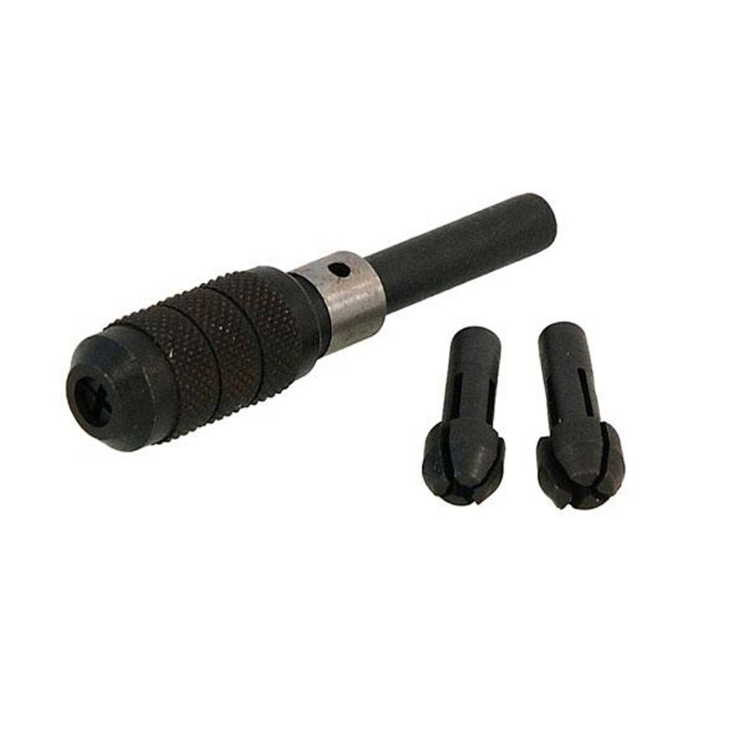 3 Piece Small Mini Pin Chuck Set With 3 Collets Drill Bits Holder for