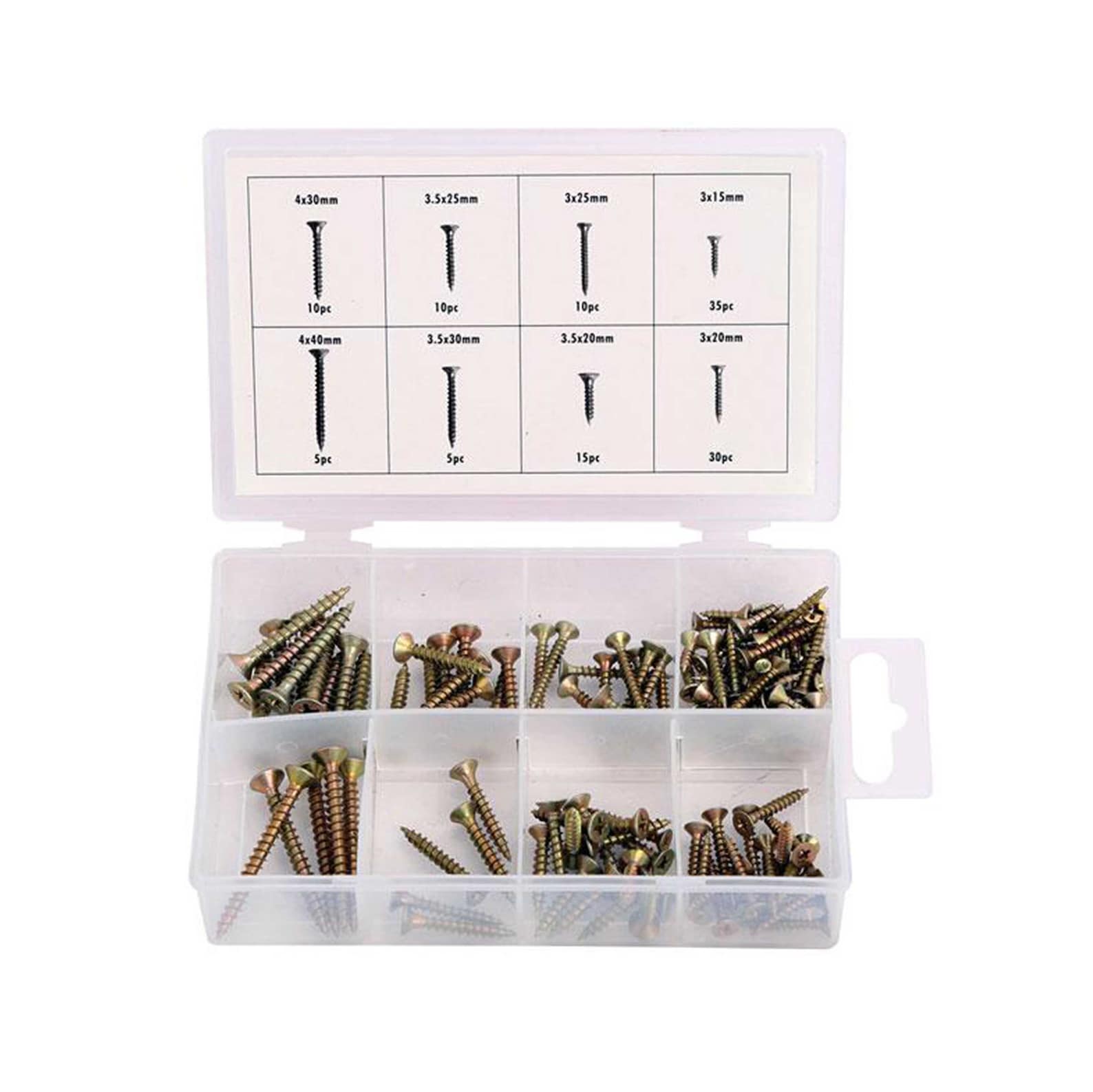 120 piece Wood Screw Assortment in storage marked Box Wooden Etsy